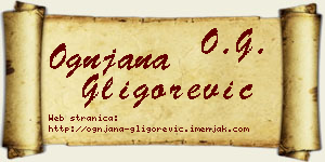 Ognjana Gligorević vizit kartica